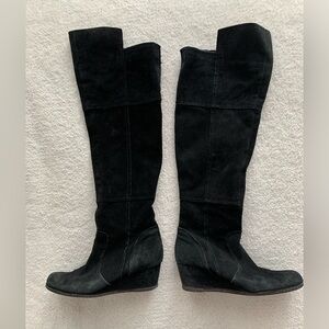 Franco Sarto Black Over the Knee Boots